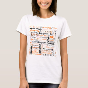Oranje Sacral Chakra Positieve bevingen T-shirt
