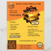 Oranje Safari Travel Sjabloon Flyer (Voorkant)