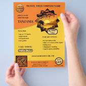 Oranje Safari Travel Sjabloon Flyer (Hand)