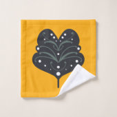 Oranje Saffron- en Scandinavische Patroon Bad Handdoek (Wasdoekje)