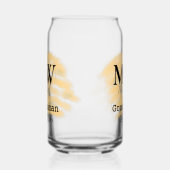 Oranje Sage Green Groomsman Naam toevoegen Letter Blikvorm Glas (Rechts)