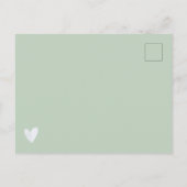 Oranje Sage Green Moderne Typografie Bewaar de Dat Aankondigingskaart (Achterkant)