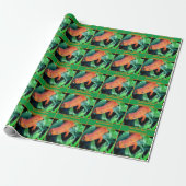 Oranje Salamander Natuur gepersonaliseerd Cadeaupapier (Uitgerold)