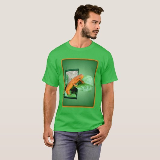 Oranje salamander uit Lijst T-shirt (Voorkant volledig)