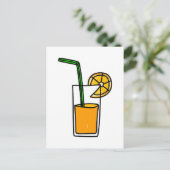 oranje sap briefkaart (Staand voorkant)