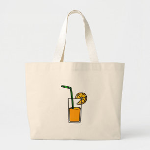 oranje sap grote tote bag