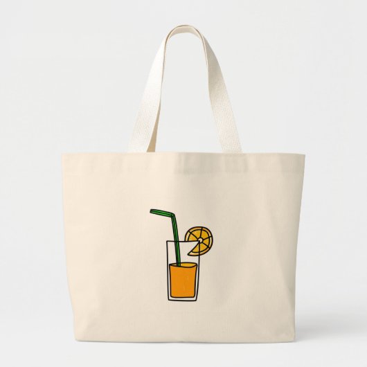 oranje sap grote tote bag (Voorkant)