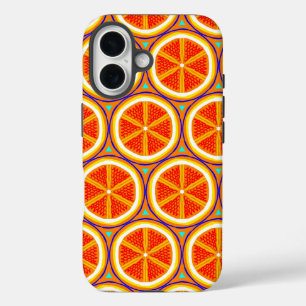 Oranje sap in druppels - Citrus Pop Art Bright iPhone 16 Hoesje