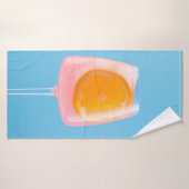Oranje sap in helder drink glas badhanddoek (Badhanddoek)