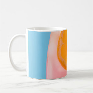 Oranje sap in helder drink glas koffiemok