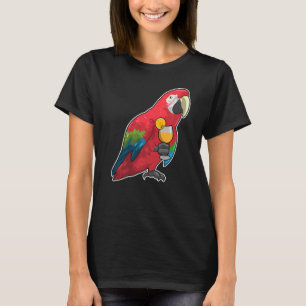 Oranje sap van papegaaien t-shirt