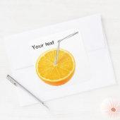 Oranje sap vierkante sticker (Envelop)