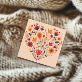 Oranje Scandinavische Hart Valentijnse Feestdagenkaart