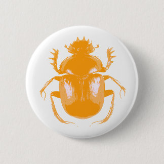 Oranje Scarab Beetle Button