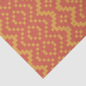 Oranje Scarlet Tribale Etnische Zwemveer Tissuepapier (Detail)