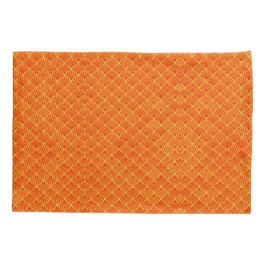 Oranje schaafjes omkeerbaar kussensloop (Achterkant)