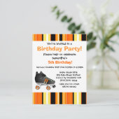 Oranje Schaats van Roller - Birthday-partij - Oran Kaart (Staand voorkant)