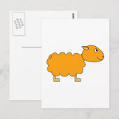 Oranje schapen briefkaart (Voorkant / Achterkant)