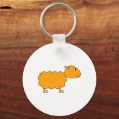 Oranje schapen sleutelhanger (Voorkant)