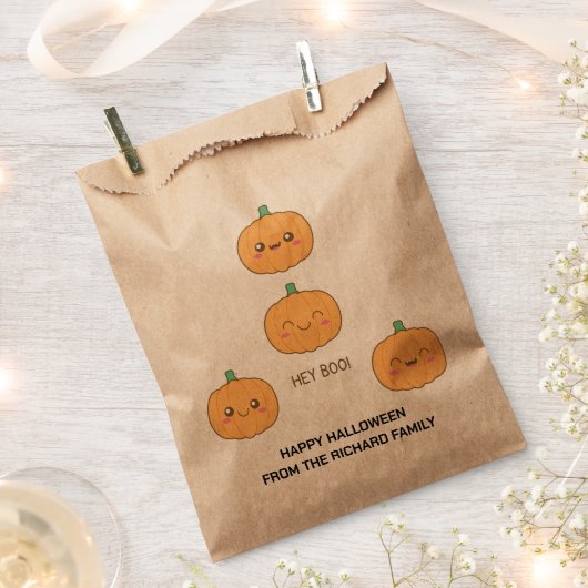 Oranje schattige halloween | Modern stijlvol Snoep Bedankzakje (Geknipt)