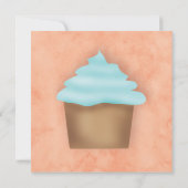 Oranje Schattigee cupcakes Kaart (Achterkant)