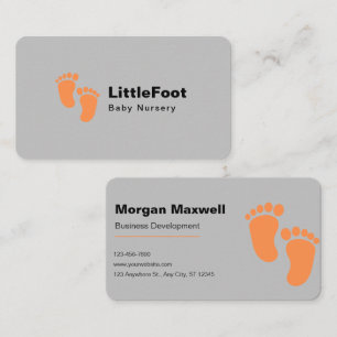 Oranje Schattigee en minimalistische Baby kwekerij Visitekaartje