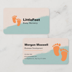 Oranje Schattigee en minimalistische Baby kwekerij Visitekaartje