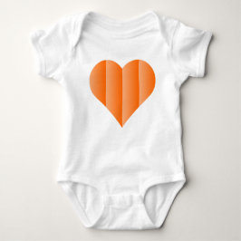Oranje Schattigee hart Logo Romper