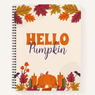 Oranje Schattigee Herfst Oogst Pompoen Patch Notitieboek
