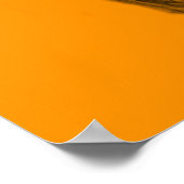 Oranje Schedel Hoed Hoedenband Poster (Hoek)