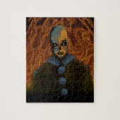 Oranje schedel legpuzzel (Verticaal)