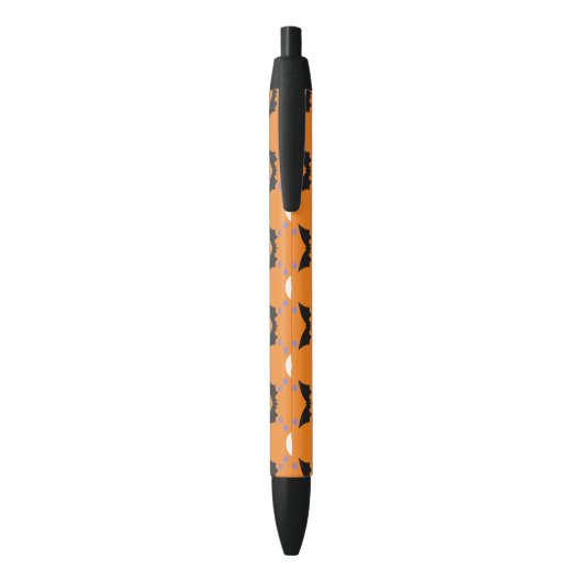 Oranje schedel Mode patroon Zwarte Inkt Pen (Achterkant (Verticaal))