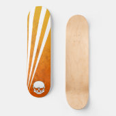 Oranje Schedel Persoonlijk Skateboard (Voorkant)