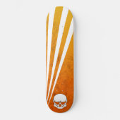 Oranje Schedel Persoonlijk Skateboard (Voorkant)