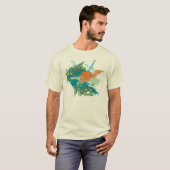 Oranje schedel t-shirt (Voorkant volledig)