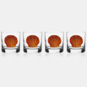 Oranje schelp schelp whisky glas (Voorkant)