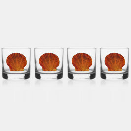 Oranje schelp schelp whisky glas