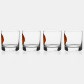 Oranje schelp schelp whisky glas (Links)