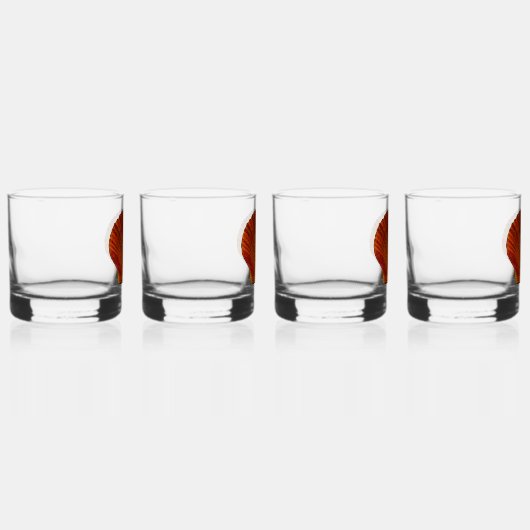 Oranje schelp schelp whisky glas (Rechts)
