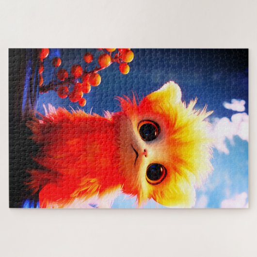 Oranje schepsel legpuzzel (Horizontaal)