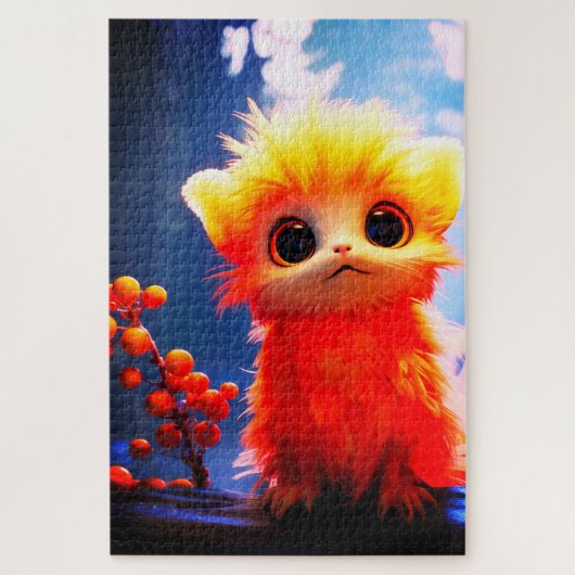 Oranje schepsel legpuzzel (Verticaal)