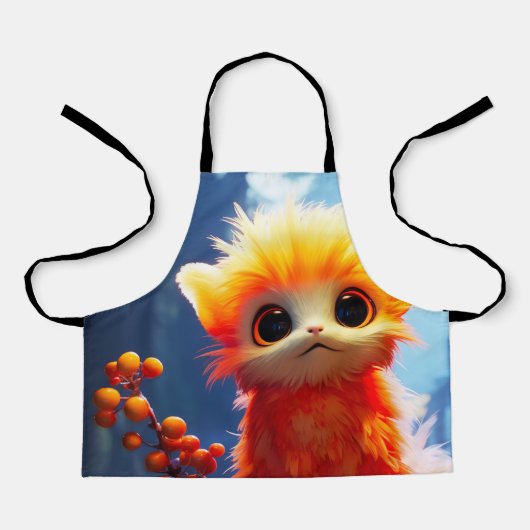 Oranje schepsel schort (Voorkant)