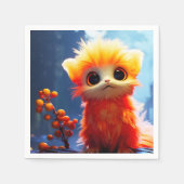 Oranje schepsel servet (Voorkant)