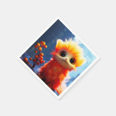 Oranje schepsel servet (Hoek)