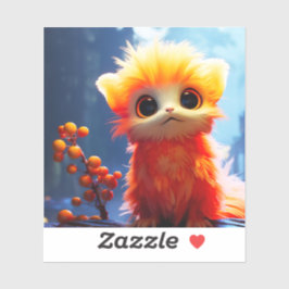 Oranje schepsel sticker