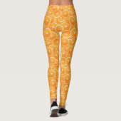 Oranje Schijf Digitale Montage Leggings (Achterkant)