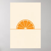 Oranje Schijf Zon Gouache Boho Kunst Poster (Voorkant)
