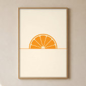 Oranje Schijf Zon Gouache Boho Kunst Poster