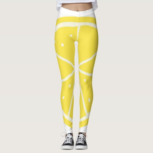 oranje schilderkunst leggings (Voorkant)