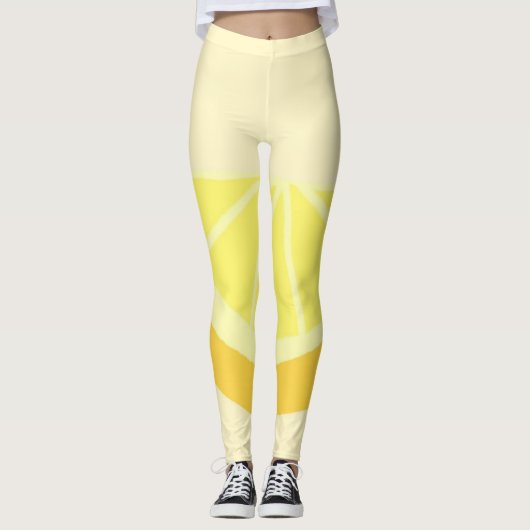 oranje schilderkunst leggings (Voorkant)
